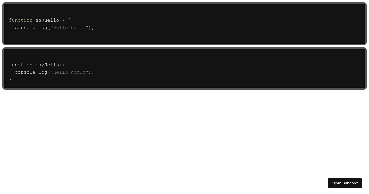 ReactJavaScriptSandBox (forked) Codesandbox