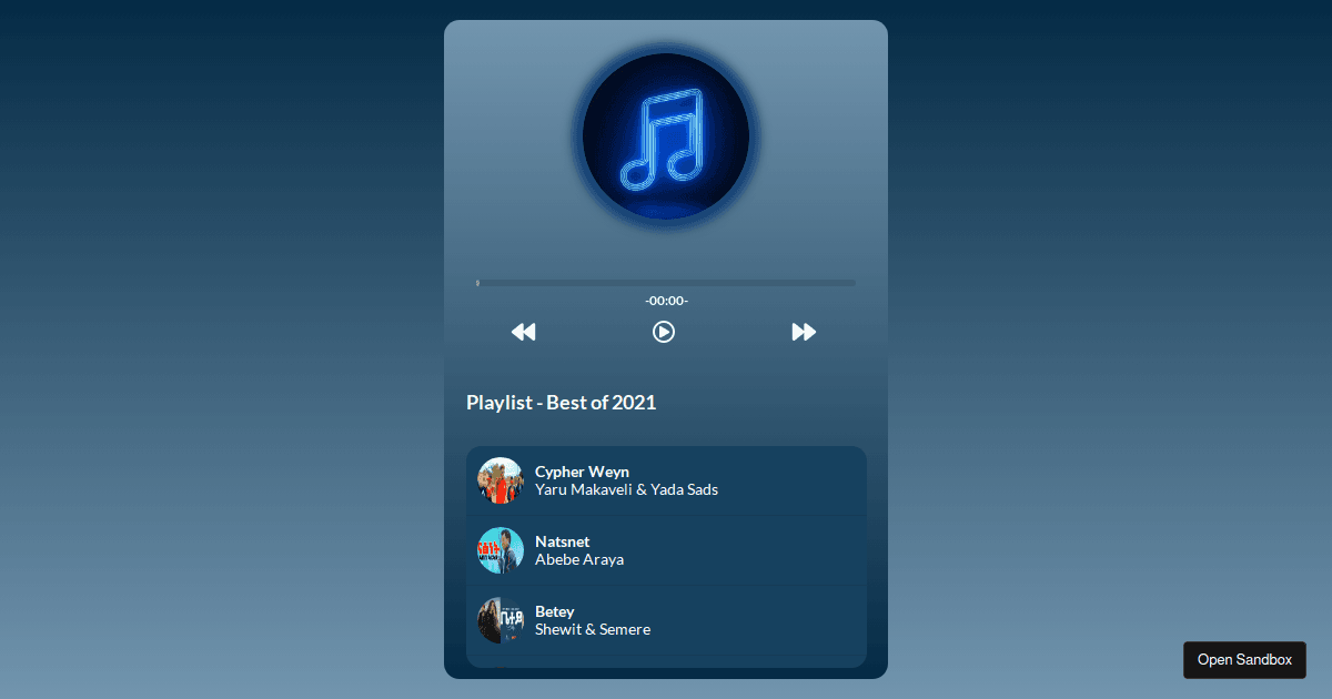 Audioplayer Codesandbox