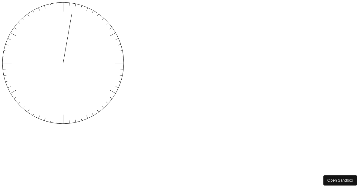 React Circular Clock Example (forked) Codesandbox