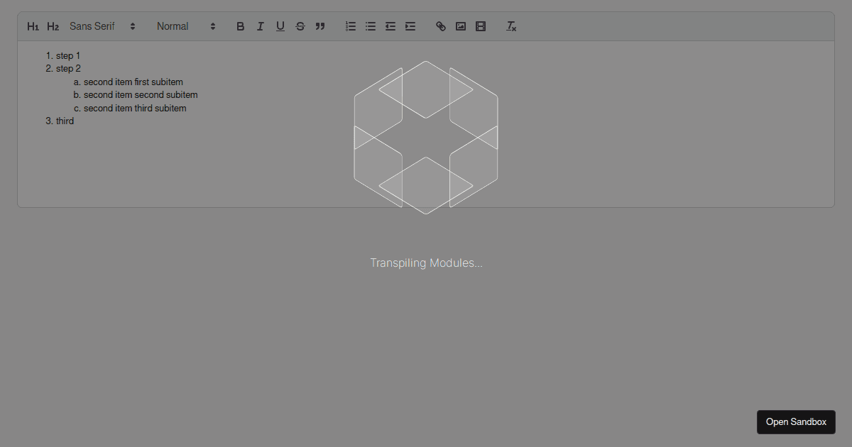 reactquilltemplate (forked) Codesandbox