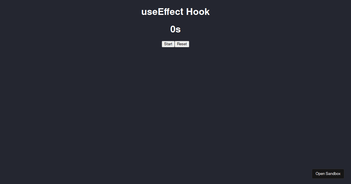 reactuseeffecttimer Codesandbox