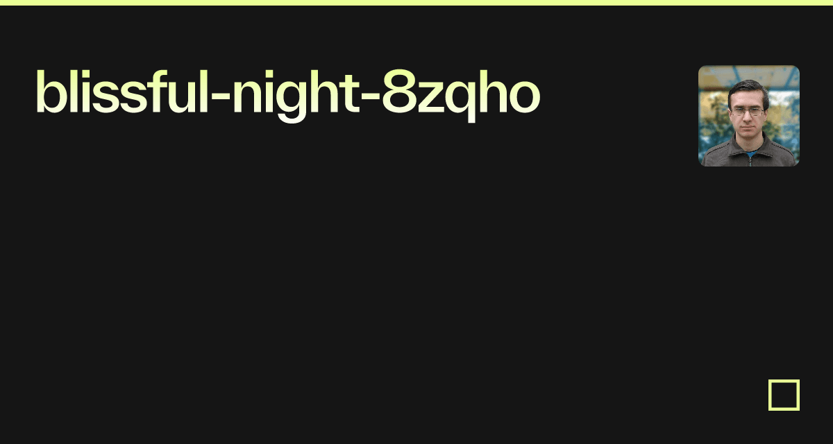 blissfulnight8zqho Codesandbox