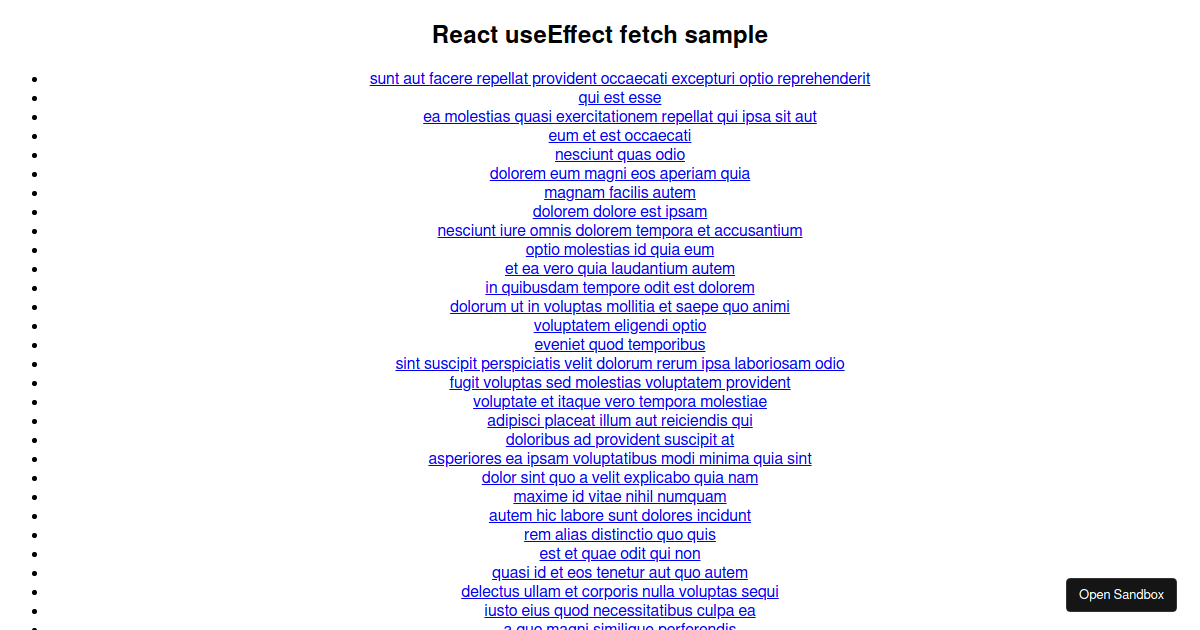 reactpropshooksfetch Codesandbox