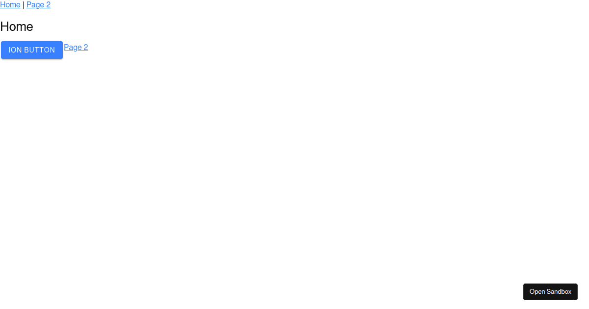 React clientside routing Stencil web component test Codesandbox