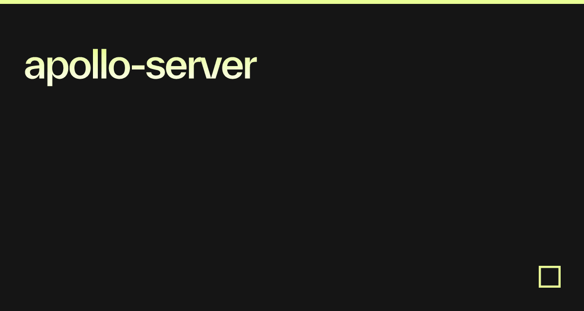 apolloserver Codesandbox