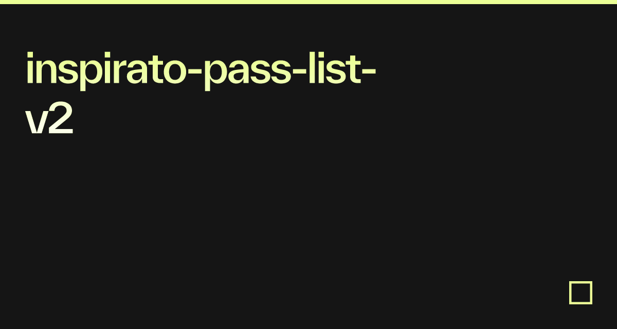 inspiratopasslistv2 Codesandbox