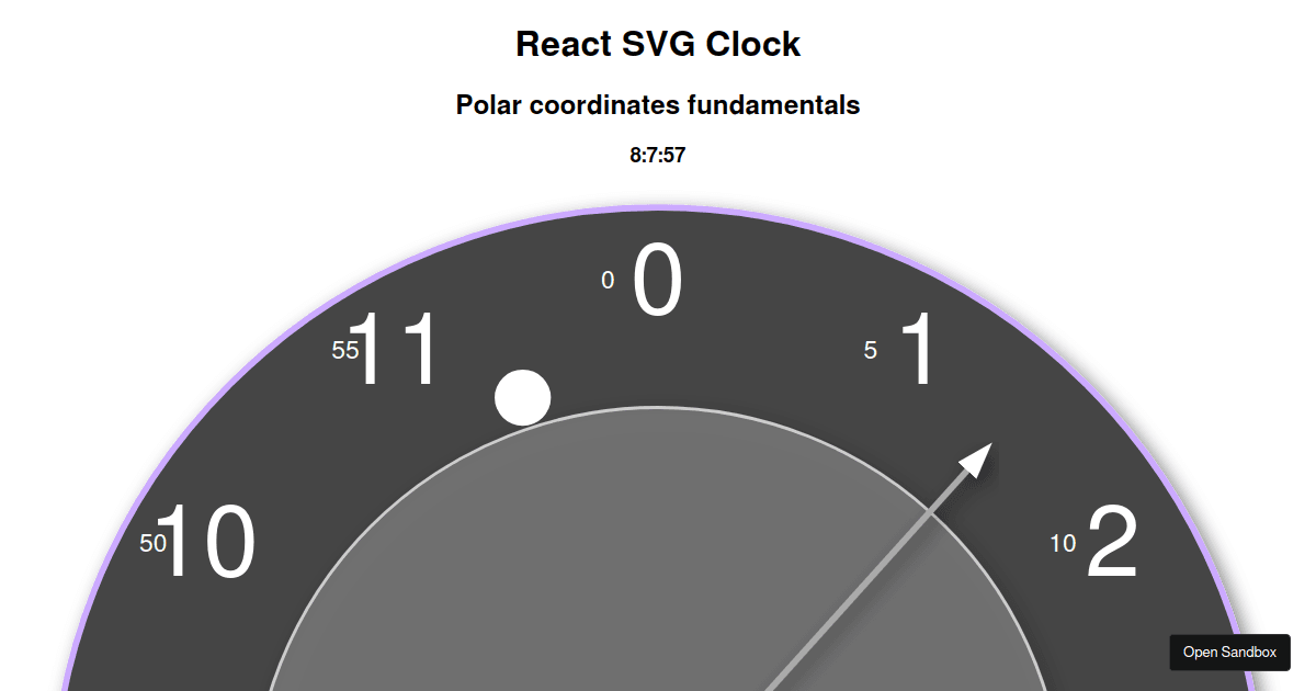 reactsvgclock Codesandbox