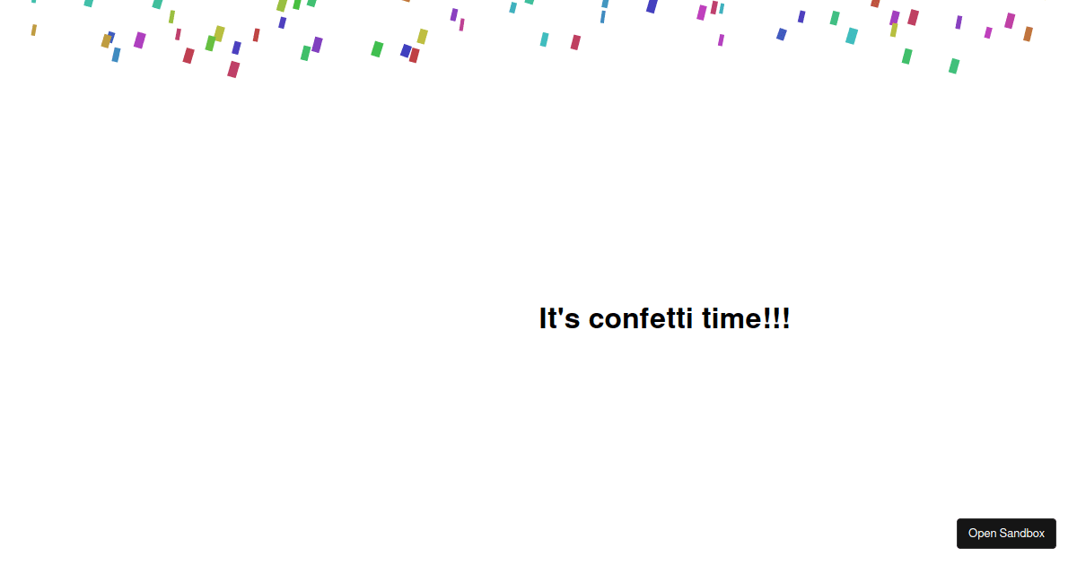 reactrainingconfetti Codesandbox
