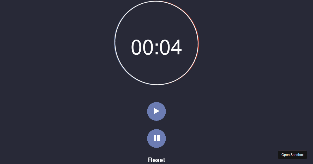 reacttimer Codesandbox
