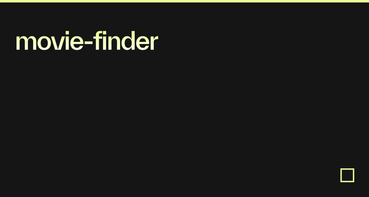 moviefinder Codesandbox