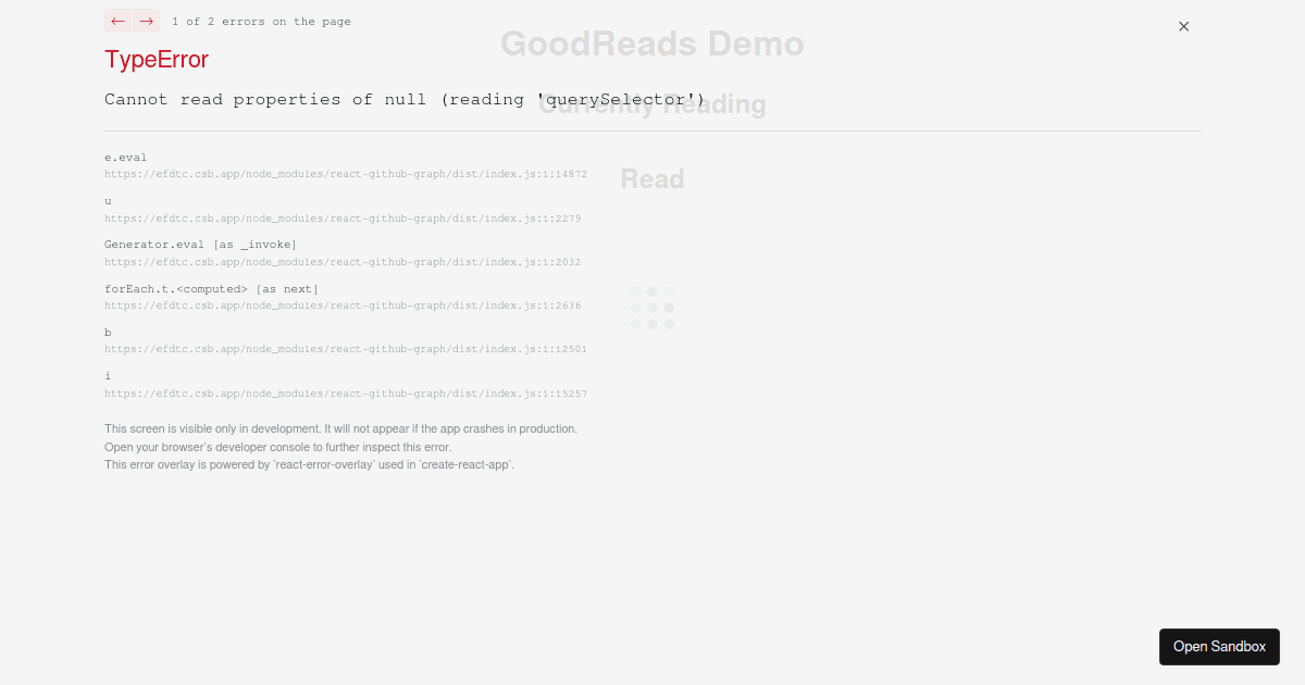 goodreadsexample Codesandbox
