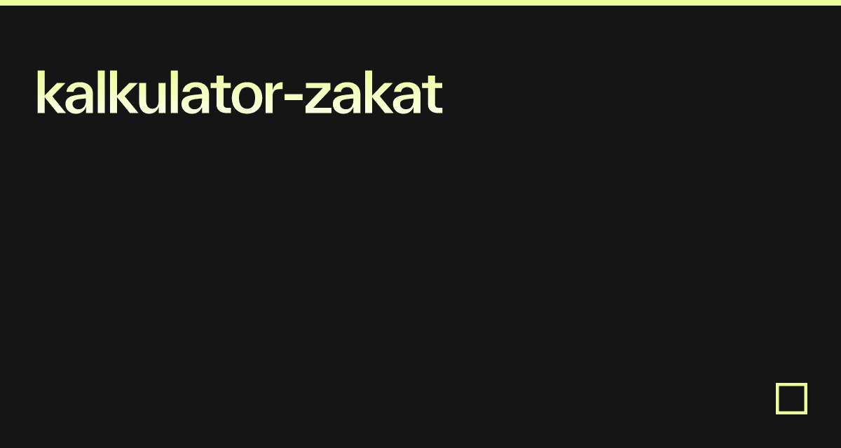 kalkulatorzakat Codesandbox