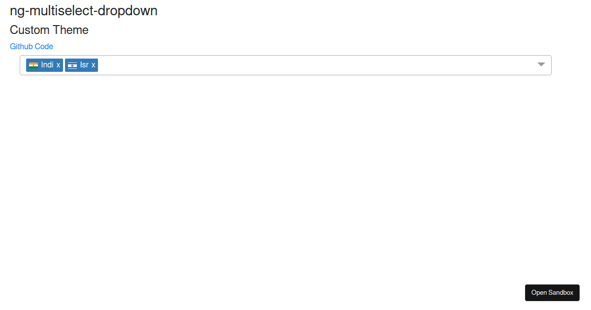 angular/ngmultiselectdropdown Codesandbox