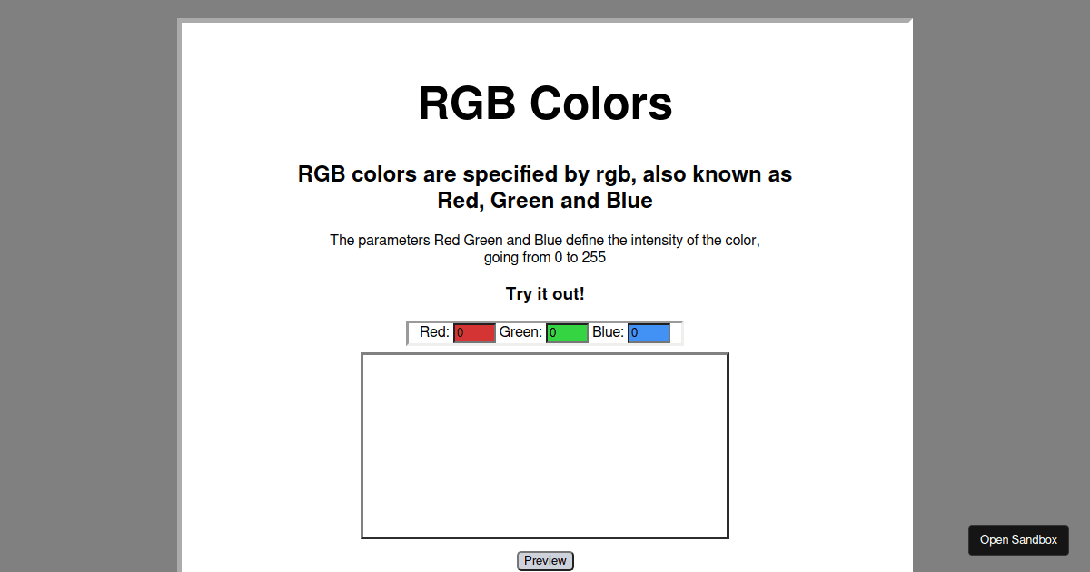 RGB Color Pickerlxnp3 Codesandbox
