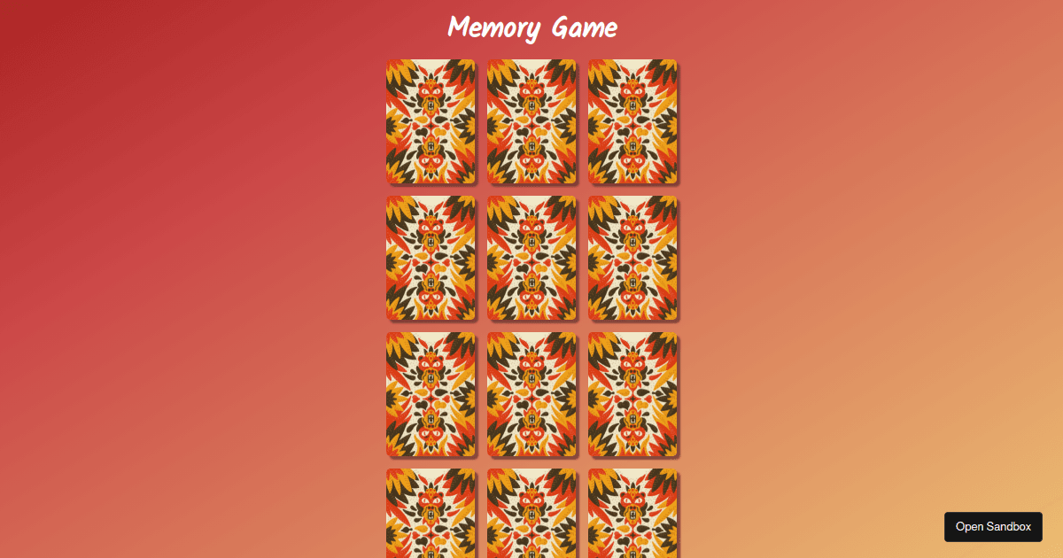 React flip card Game Codesandbox