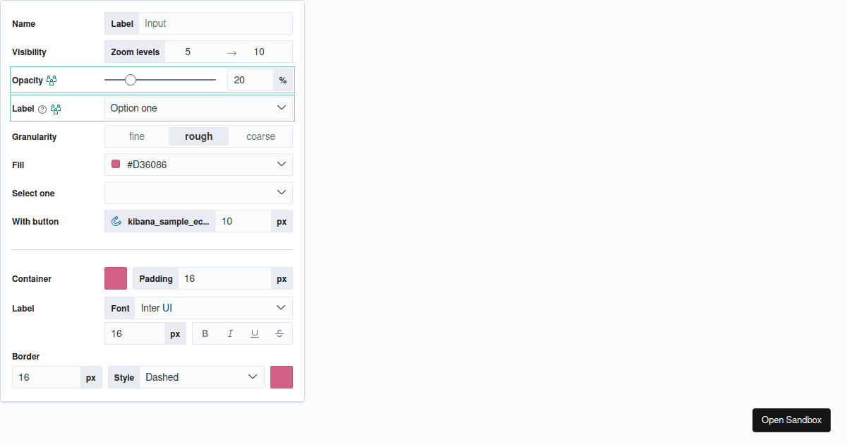 elastic ui Codesandbox