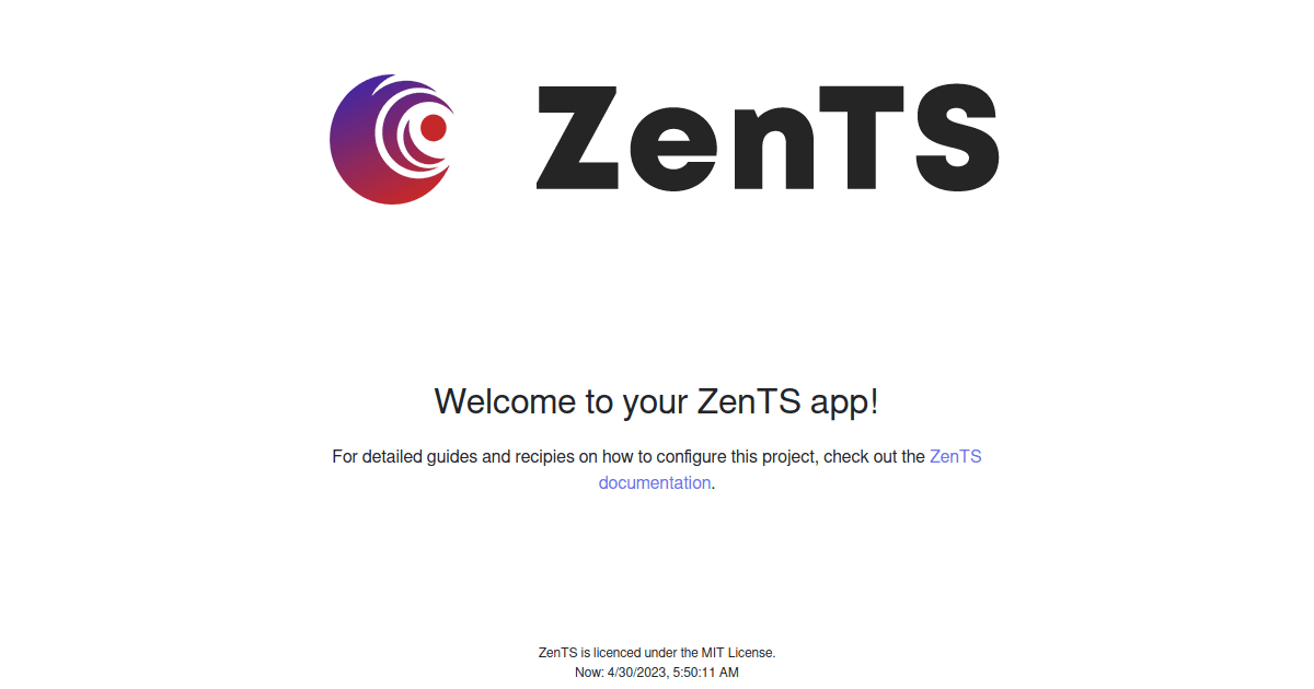 ZenTS Example App Codesandbox