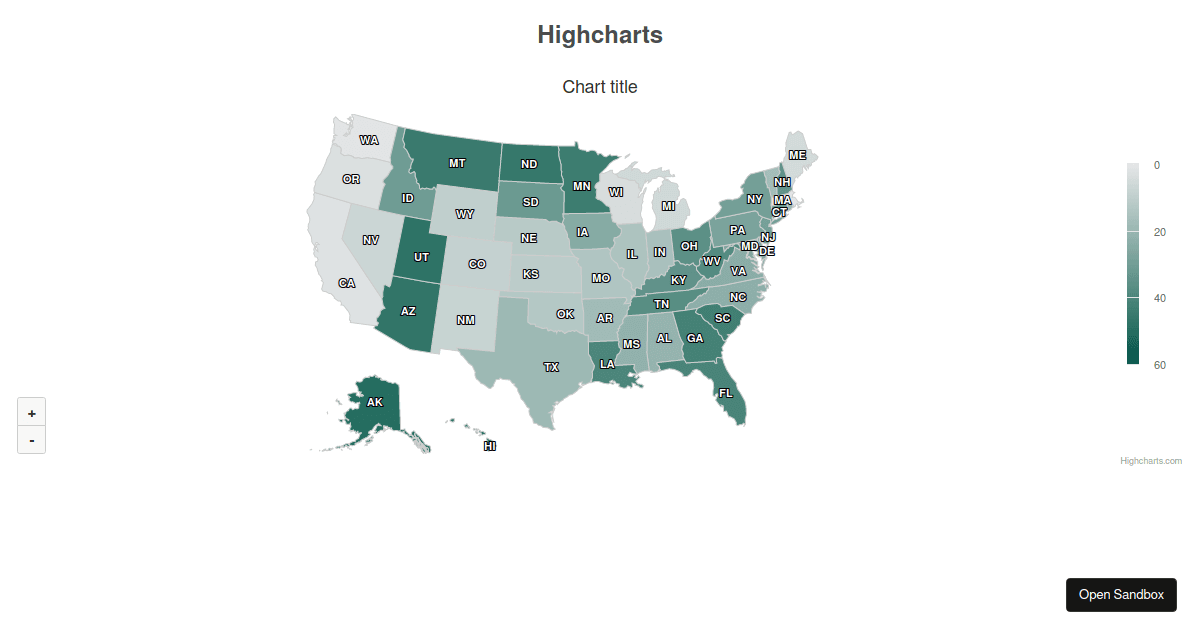 Highcharts React Heatmap drilldown Codesandbox