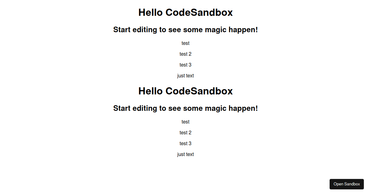 Render String as HTML Codesandbox