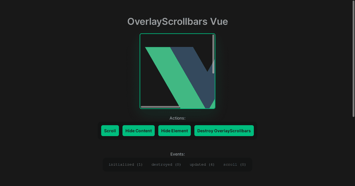 overlayscrollbarsvue example Codesandbox