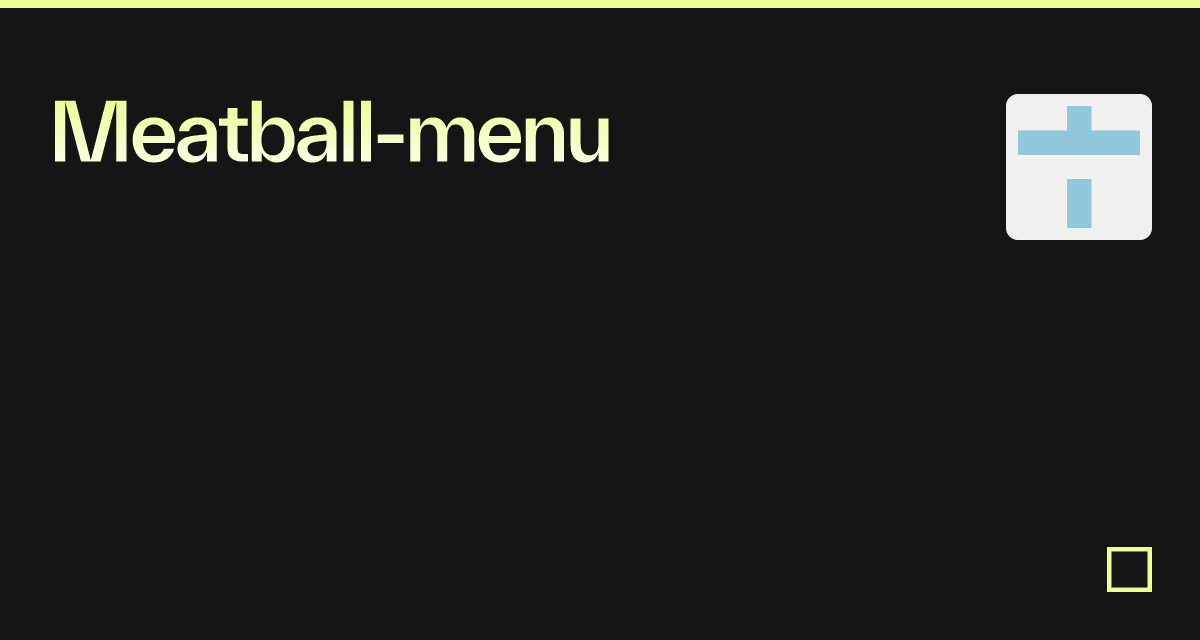 Meatballmenu Codesandbox