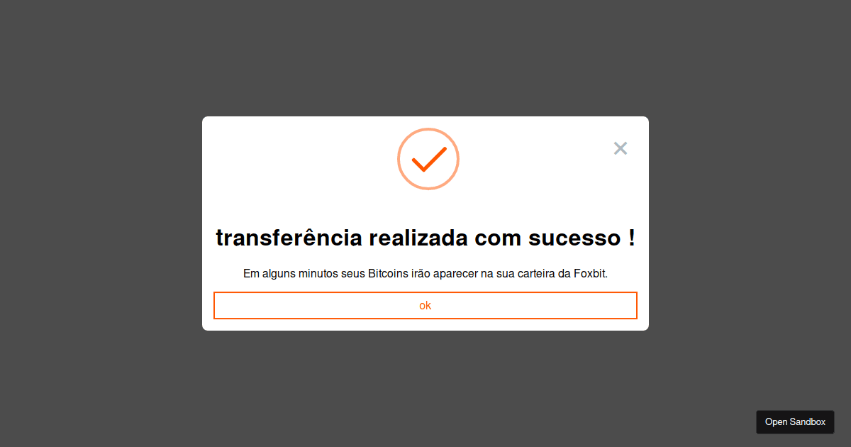 Modal Success Codesandbox