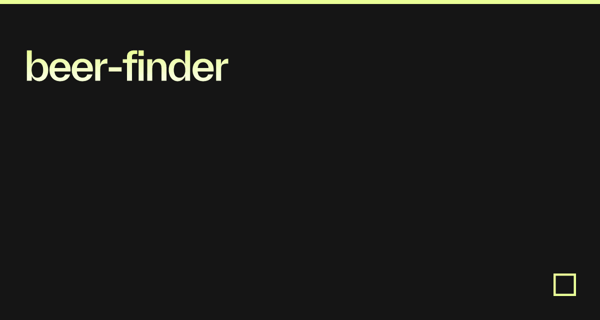 beerfinder Codesandbox