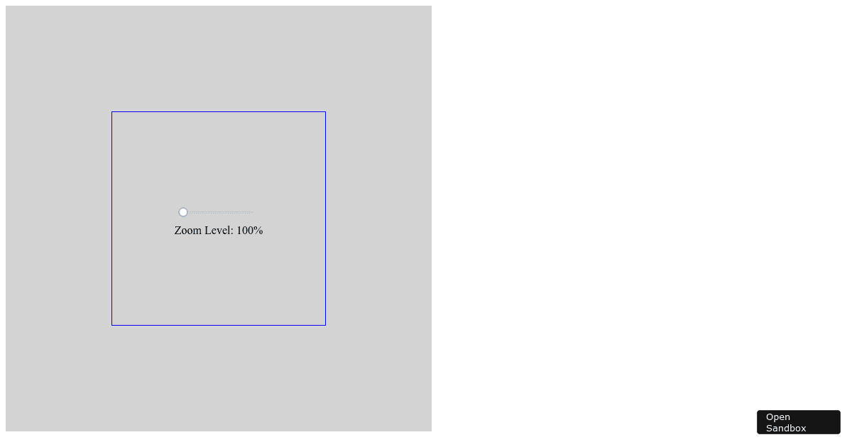 Zoom Using Slider Codesandbox