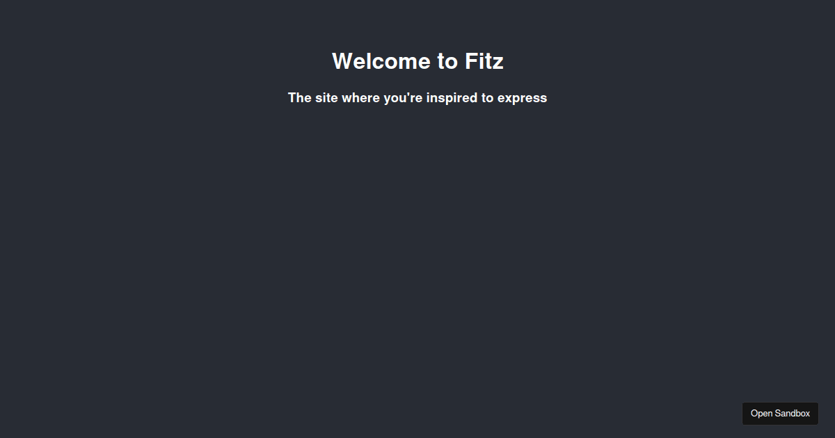 fitz Codesandbox