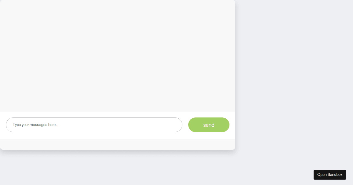 reactchatapp Codesandbox