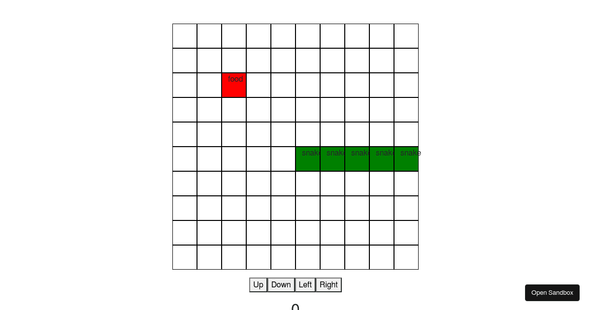 snakefoodgame Codesandbox