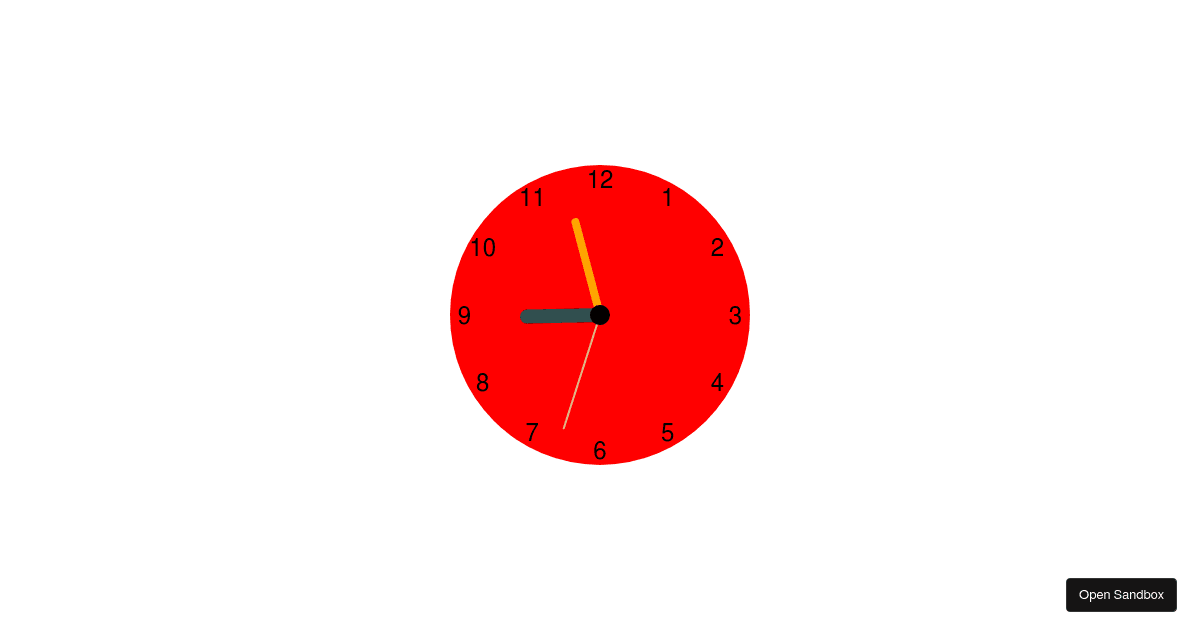 Analog Clock Codesandbox