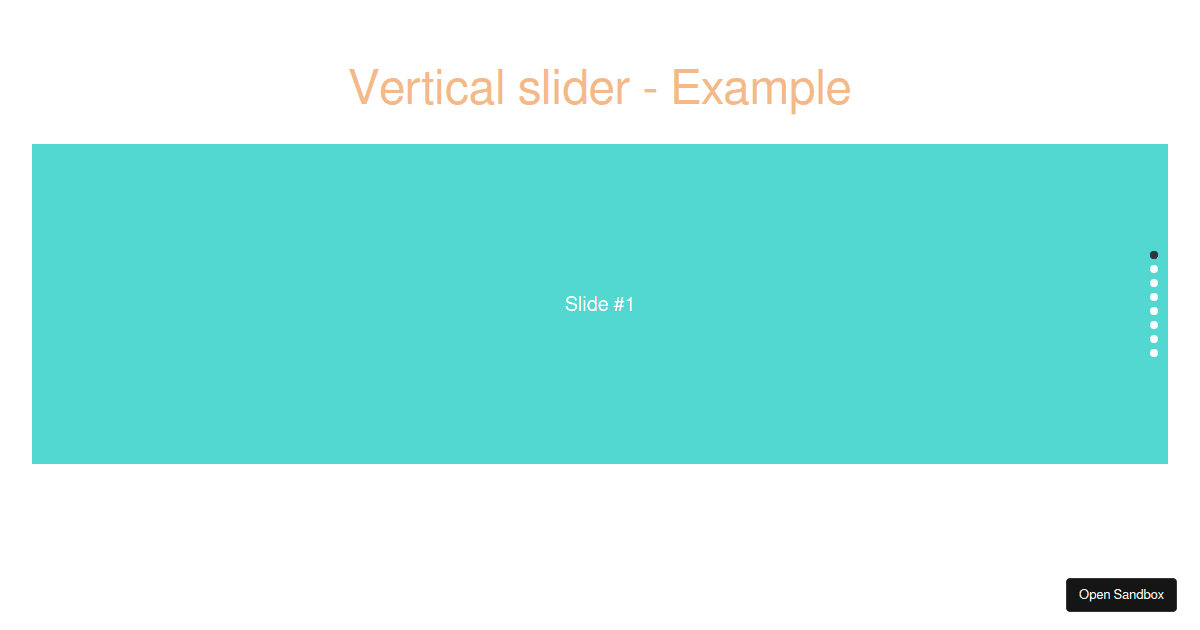 Vertical slider Example Codesandbox