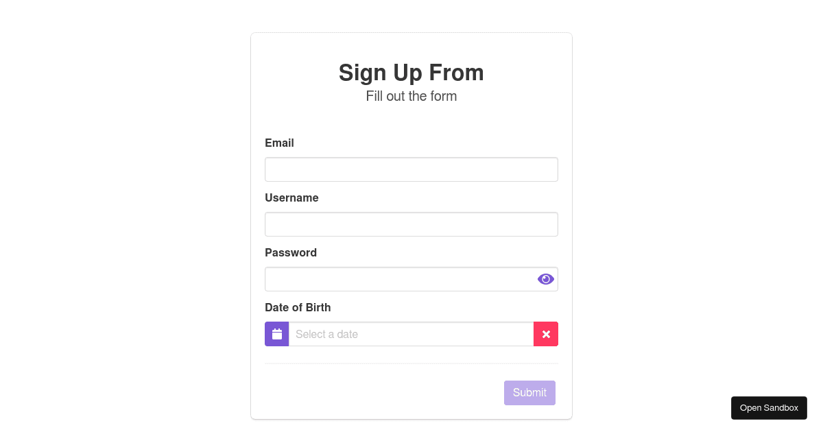 vueloginform Codesandbox