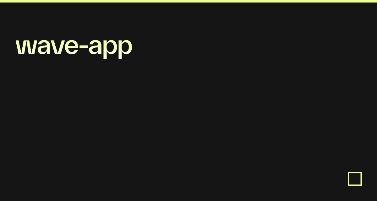 waveapp Codesandbox