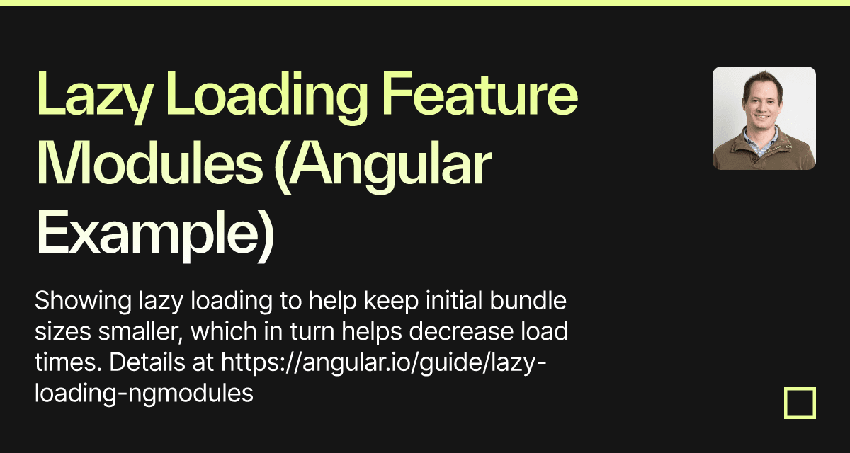 Lazy Loading Feature Modules (Angular Example) Codesandbox