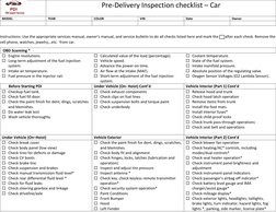 Pre-Delivery Inspection Checklist | PDF | Technology & Engineering