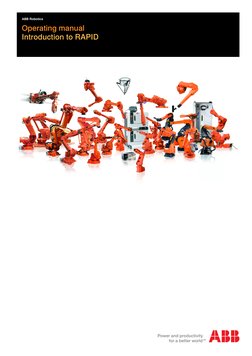 Introduction To RAPID - Operating Manual - ABB Robotics | PDF | Boolean