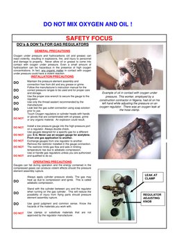Oxygen and Oil: Safety Precautions | PDF | Gases | Oxygen