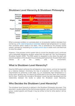 ESD Shutdown Level Hierarchy Explained | PDF | Valve | Actuator