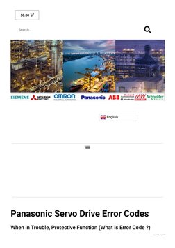 Panasonic Servo Drive Error Codes Guide | PDF | Power Supply | Electric
