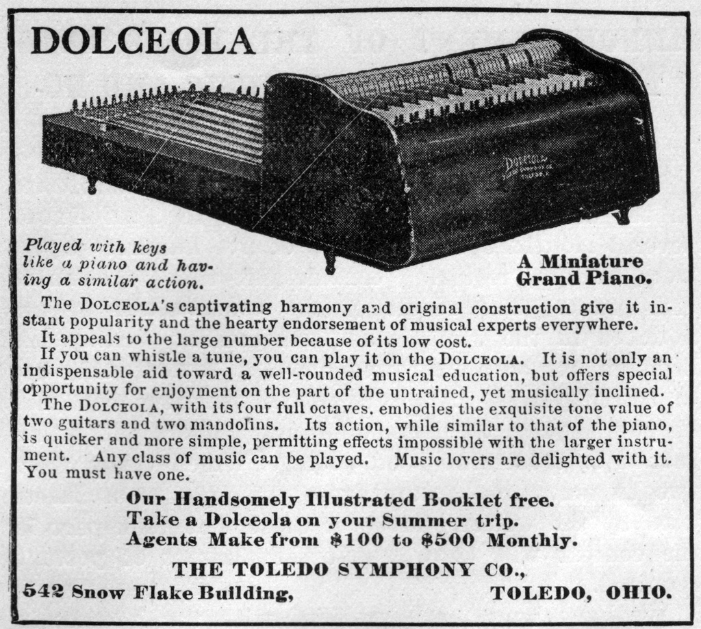 Dolceola A Miniature Grand Piano "The Etude" Music Magazine