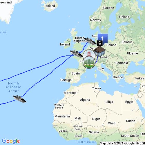 Josef's Journey (Refugee) Scribble Maps