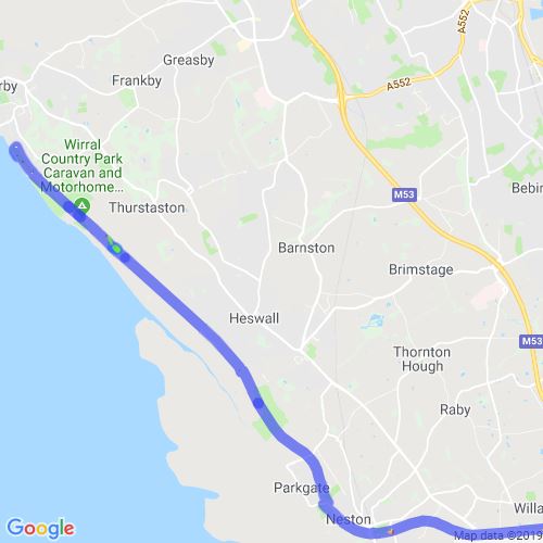 Wirral Way Half Marathon Scribble Maps