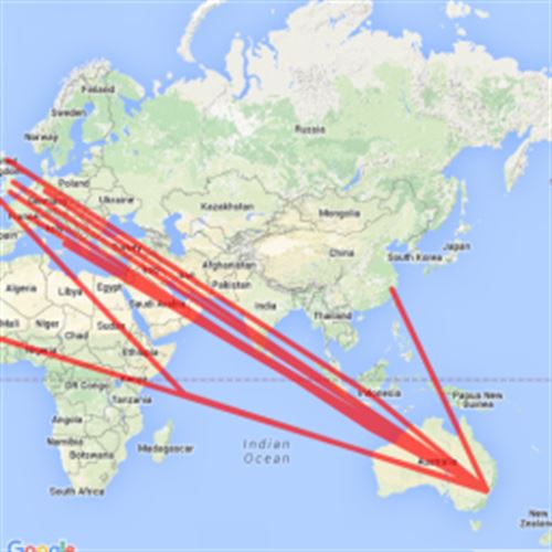 19th century migration to Australia Scribble Maps