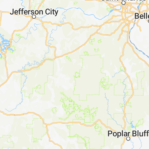 100 Air Mile Radius for MO Locations Scribble Maps
