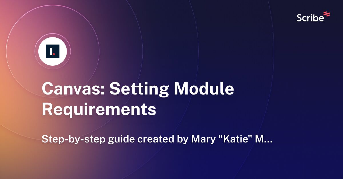 Canvas Setting Module Requirements Scribe