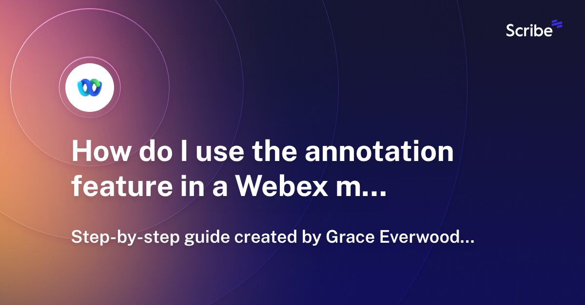 How do I use the annotation feature in a ex meeting? Scribe