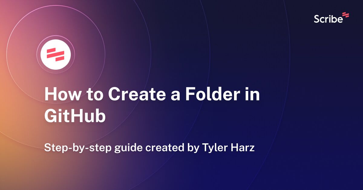 How to Create a Folder in GitHub Scribe