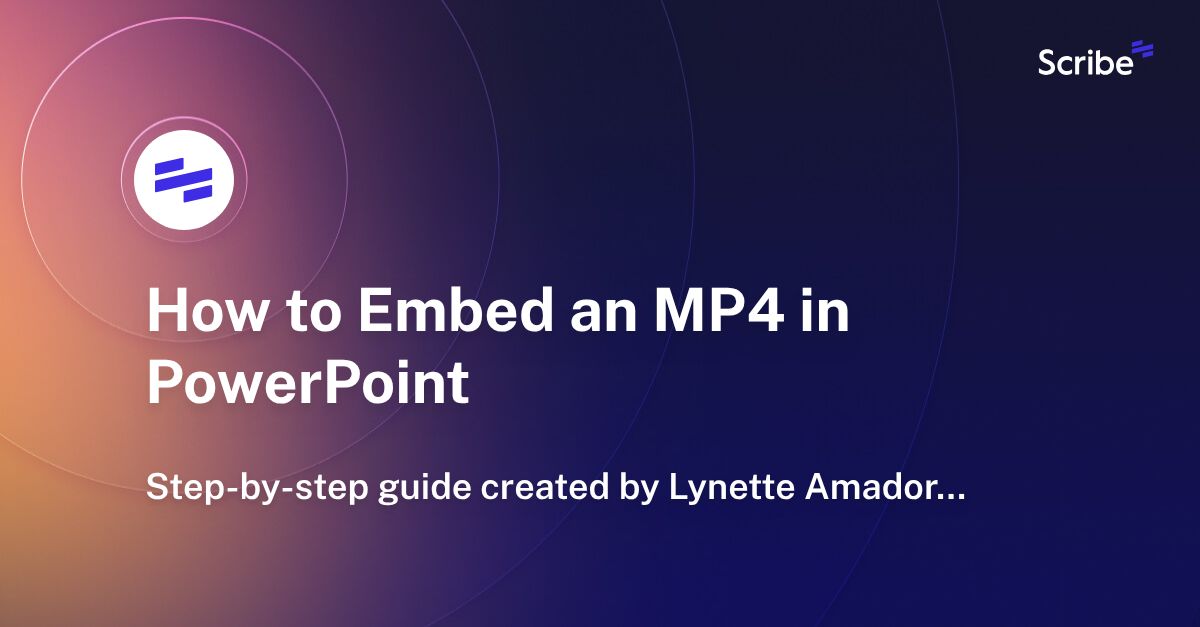How to Embed an MP4 in PowerPoint Scribe